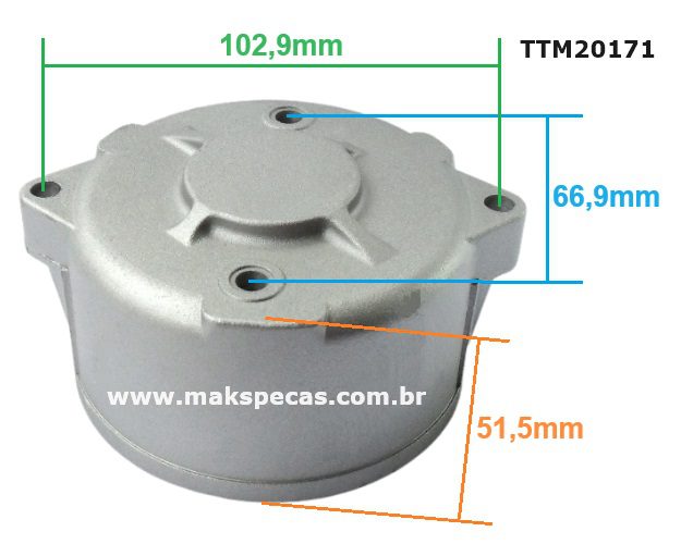 TTM20171 - Mancal traseiro para motor de partida Mitsubishi M009T20171. Aplicação MBB AXOR 3344/outros linha 5,5kw.