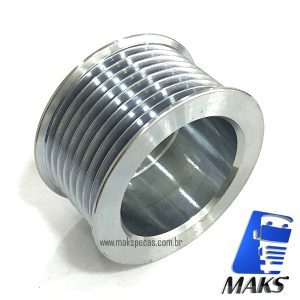 POL200JD - Polia alternador eletronico tipo Bosch 0124625030 12V 200A. Aplicação Tratores John Deere, AH229090.