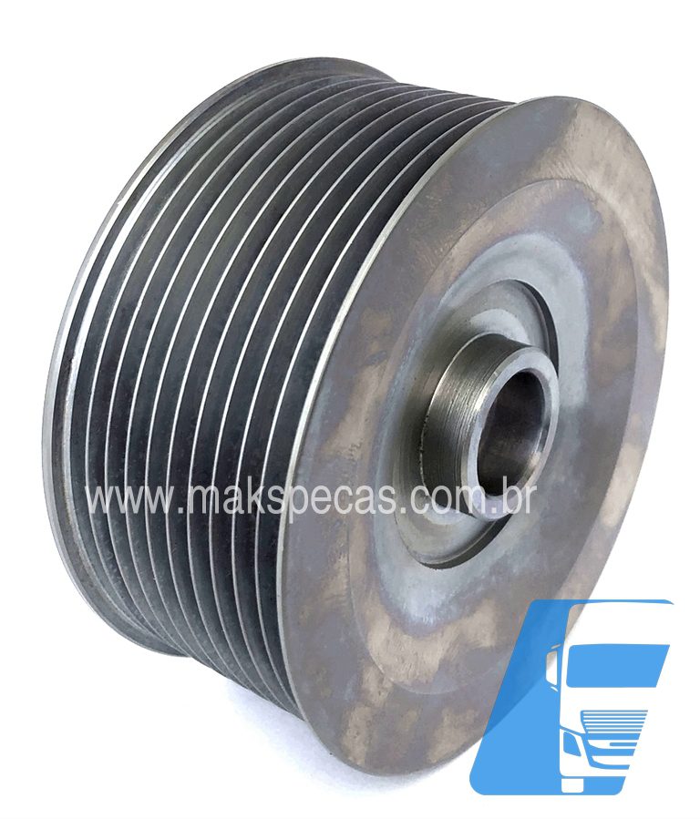 POL5691 - Polia para alternador eletrônico Mitsubishi Scania 440R 28V 100A A004TR5691 Scania 1884268, 573015, SC0573015 A004TR5691ZT, outros.