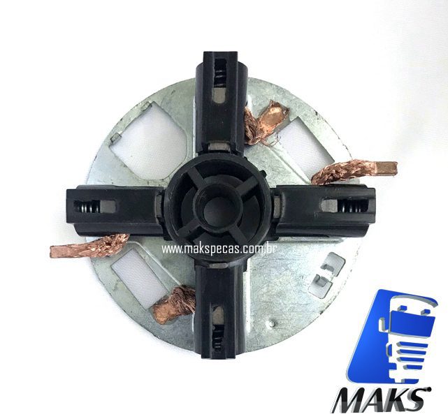 PE002S - Porta escovas (2004336100) para motor de arranque (partida) Bosch F042002135, (mesmo 0001261002 Geração 2) HXF95-L 24V. Aplicação Scania Highline série 3/4/5.