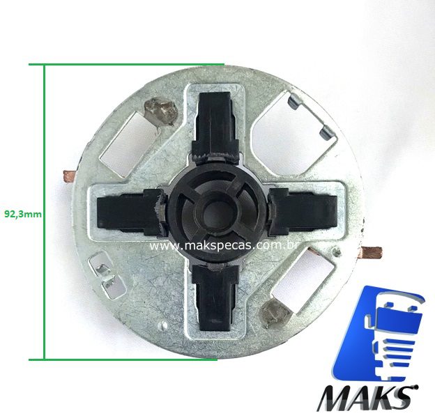 PE002S - Porta escovas (2004336100) para motor de arranque (partida) Bosch F042002135, (mesmo 0001261002 Geração 2) HXF95-L 24V. Aplicação Scania Highline série 3/4/5.