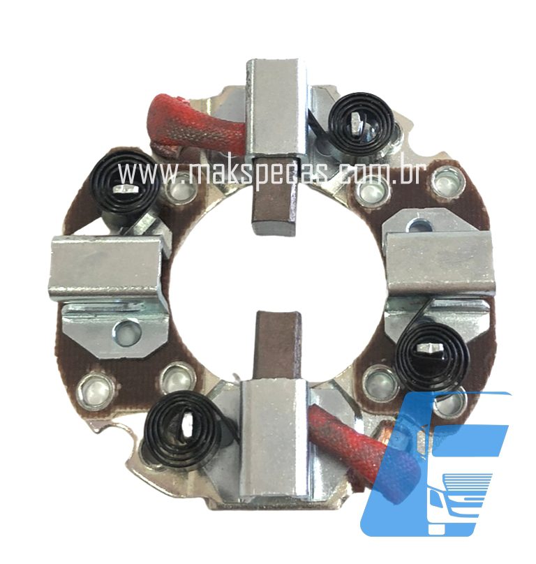 PE80472 - Porta escovas para motor de partida modelo Mitsubishi M008T80472 24V, 3.2 kW, 11 dentes CW, aplicação Caterpillar.