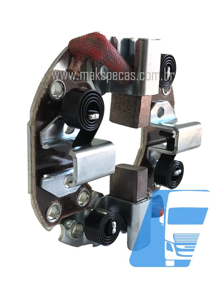 PE80472 - Porta escovas para motor de partida modelo Mitsubishi M008T80472 24V, 3.2 kW, 11 dentes CW, aplicação Caterpillar.