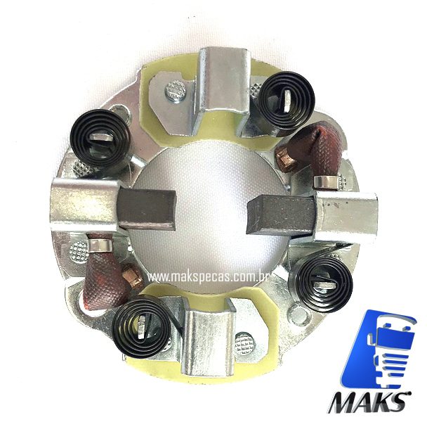 PED5641 - Porta escovas para motor de arranque modelo Denso 24V, 4,5Kw, 10dentes. Aplicação Iveco, Case, Caterpillar, New Holand, Toyota