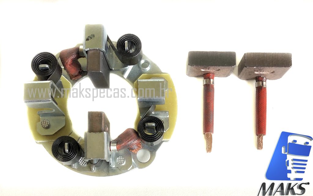 PED5740 - Porta escovas motor de partida modelo Denso 4280005741 12V, 2.7kW, 10 dentes CW, aplicação John Deere