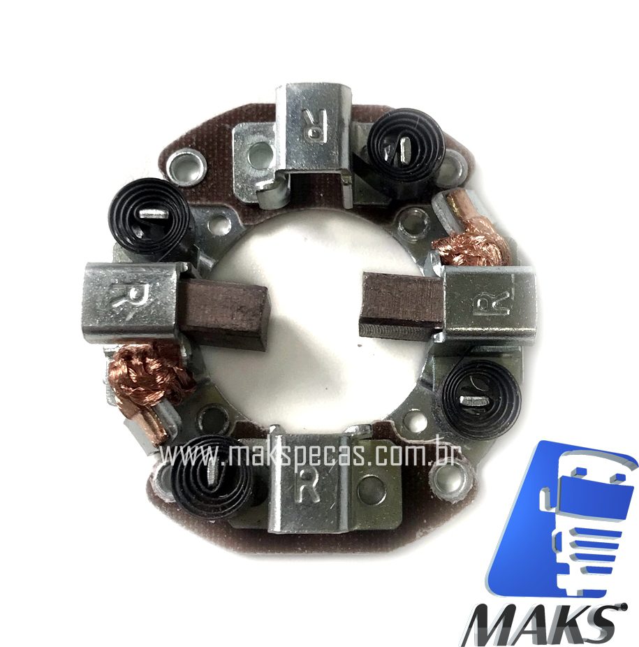 PED664 - Porta escovas para motor de arranque modelo Denso 228000-0664 12V 1,4 KW 9 dentes CW aplicação KUBOTA , BOBCAT, BOMAG , CASE