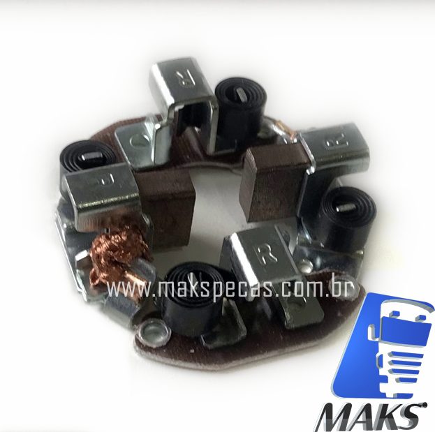 PED664 - Porta escovas para motor de arranque modelo Denso 228000-0664 12V 1,4 KW 9 dentes CW aplicação KUBOTA , BOBCAT, BOMAG , CASE