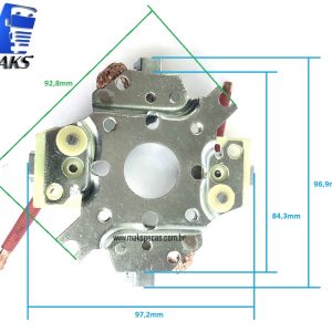 PEL94 - Porta escovas para motor de partida Bosch JF "Alemão" 0001368301. Aplicação Scania, MBB, Iveco, Fiat, Case.