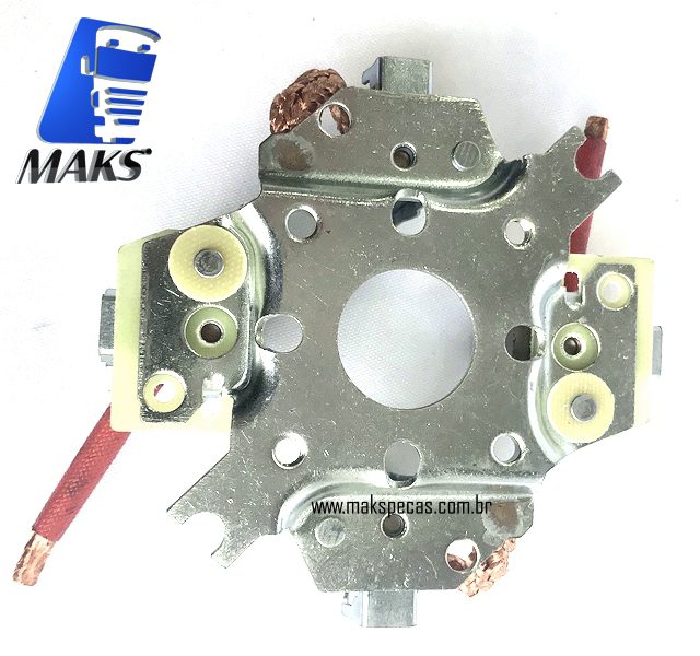 PEL94 - Porta escovas para motor de partida Bosch JF "Alemão" 0001368301. Aplicação Scania, MBB, Iveco, Fiat, Case.