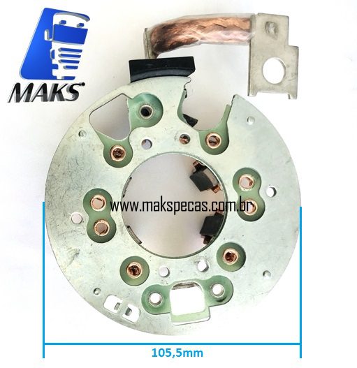 PELB012 - Porta escovas para motor de arranque modelo Bosch 0001330012, 0001330067, 0001330068 24V 6,0Kw, 12 Dentes, LIEBHERR