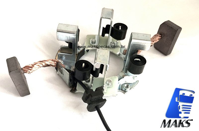 PEM1171TH - Porta escovas com sensor térmico para motor de arranque modelo Mitsubishi M9, 5.5kW, 24V. Aplicação Volvo, Cummins.