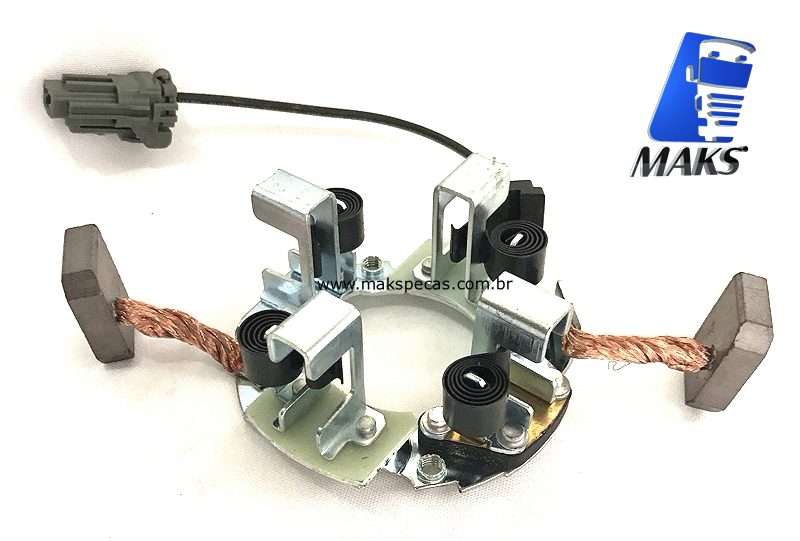 PEM1171TH - Porta escovas com sensor térmico para motor de arranque modelo Mitsubishi M9, 5.5kW, 24V. Aplicação Volvo, Cummins.