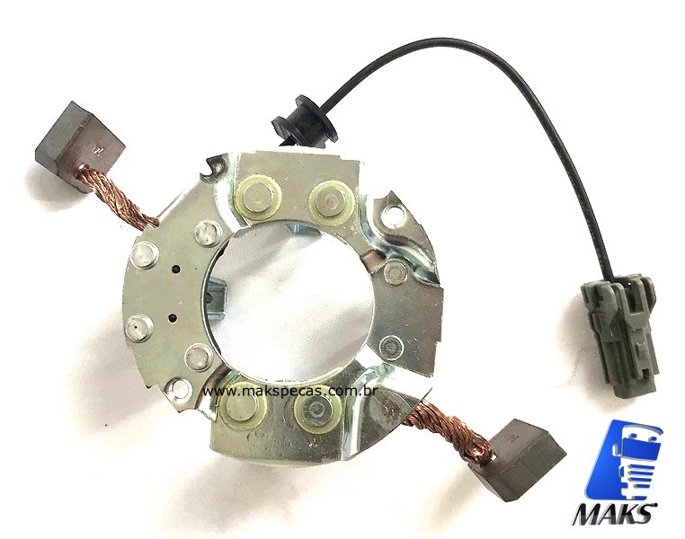 PEM1171TH - Porta escovas com sensor térmico para motor de arranque modelo Mitsubishi M9, 5.5kW, 24V. Aplicação Volvo, Cummins.