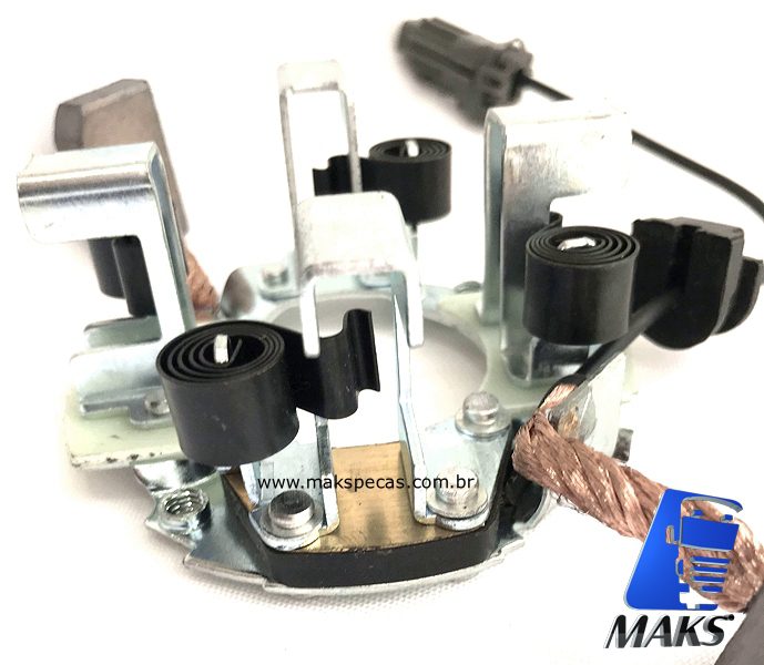 PEM1171TH - Porta escovas com sensor térmico para motor de arranque modelo Mitsubishi M9, 5.5kW, 24V. Aplicação Volvo, Cummins.