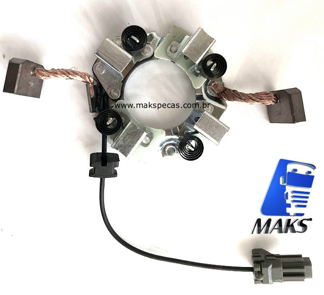 PEM1171TH - Porta escovas com sensor térmico para motor de arranque modelo Mitsubishi M9, 5.5kW, 24V. Aplicação Volvo, Cummins.