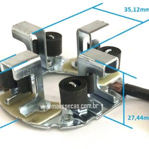 PEM8 - Porta escovas para motor de arranque modelo Mitsubishi série M8, 5,0kW, 24V. Aplicação Caterpillar , MAN, Kobelco