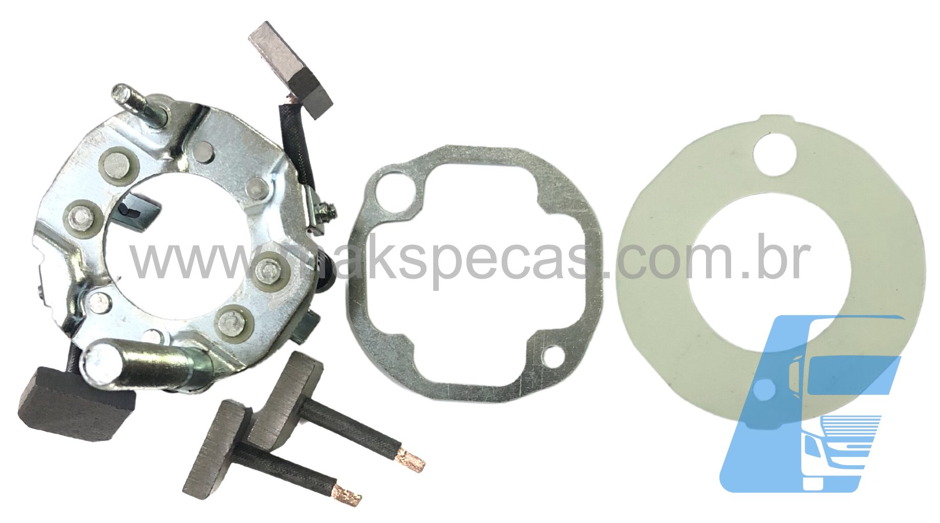 PEM83879 - Porta escovas para motor de partida tipo Mitsubishi M009T83879 24V 7.0kW 12 dentes, aplicação Volvo.