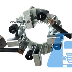 PEM83879 - Porta escovas para motor de partida tipo Mitsubishi M009T83879 24V 7.0kW 12 dentes, aplicação Volvo.