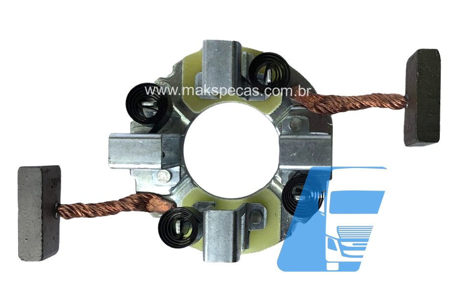 PEM8671 - ​Porta escovas partida Mitsubishi M008T61671. Aplicação Iveco 504025884 24V 10 dentes. Lester 30221.