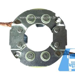 PEM8671 - Porta escovas partida Mitsubishi M008T61671. Aplicação Iveco 504025884 24V 10 dentes. Lester 30221.