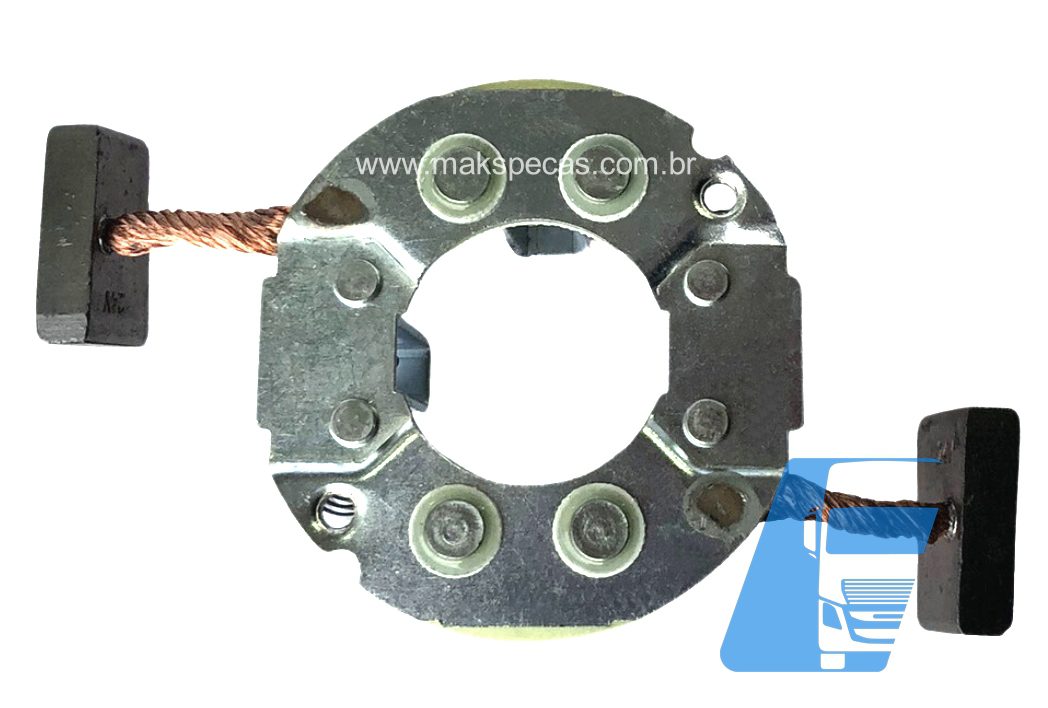 PEM8671 - ​Porta escovas partida Mitsubishi M008T61671. Aplicação Iveco 504025884 24V 10 dentes. Lester 30221.