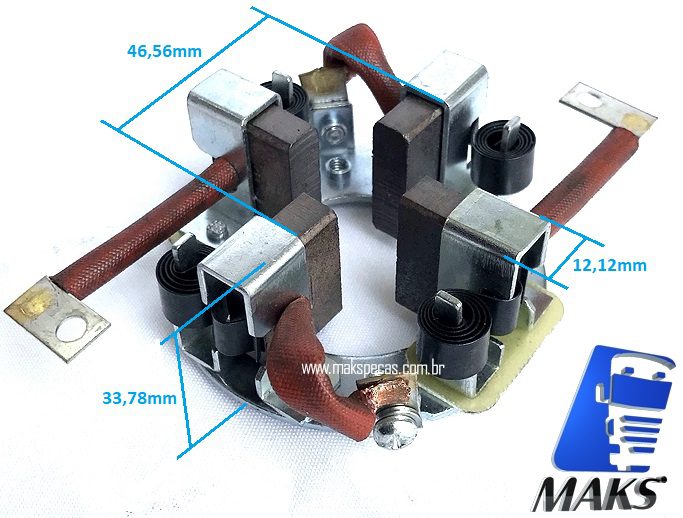 PEN7171 - Porta escovas partida modelo Nikko 230007171 24V 7.5Kw, 15 dentes. Mitsubishi S12R S16R 15T