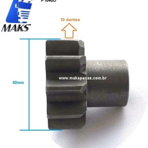 P10D40 - Kit Pinhão para motor de partida Delco Remy 29MT 10 dentes, diametro de 40mm