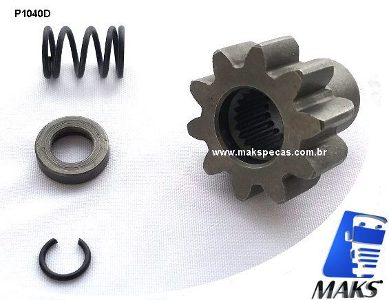 P10D40 - Kit Pinhão para motor de partida Delco Remy 29MT 10 dentes, diametro de 40mm