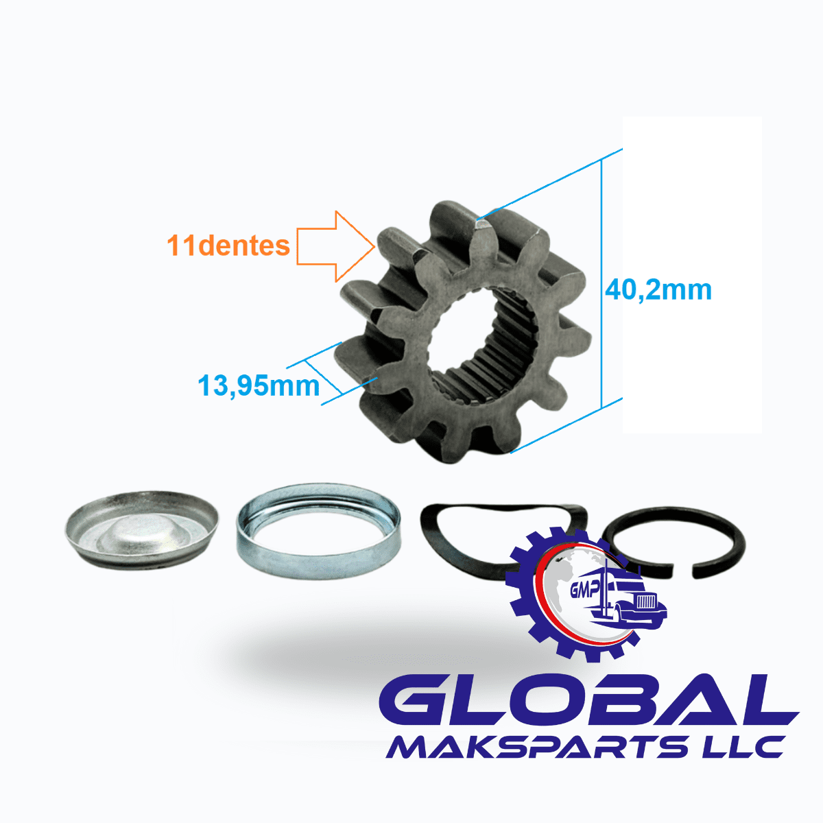 PHB625 - Pinhão para motor de Partida BOSCH 0001125625 / TOYOTA 28100-0L200 – Hilux 2.8 D 12 V (GUN126)