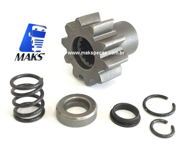 PHD5001 - Kit pinhão para motor de arranque tipo Denso 228000-5001 24V, 10 dentes. Aplicação Cummins 3282626, 3675289RX, 3957596, Komatsu 600-863-5110, 600-863-5111, Nippondenso 228000-5000, 228000-5001, 228000-5002, 228000-5003, 9722809-50