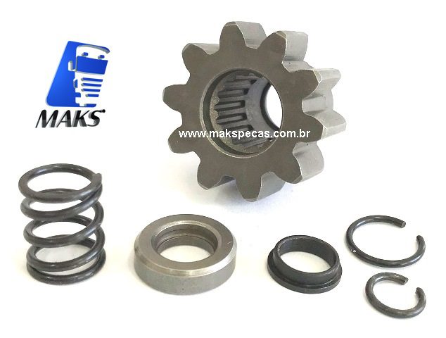 PHD5001 - Kit pinhão para motor de arranque tipo Denso 228000-5001 24V, 10 dentes. Aplicação Cummins 3282626, 3675289RX, 3957596, Komatsu 600-863-5110, 600-863-5111, Nippondenso 228000-5000, 228000-5001, 228000-5002, 228000-5003, 9722809-50