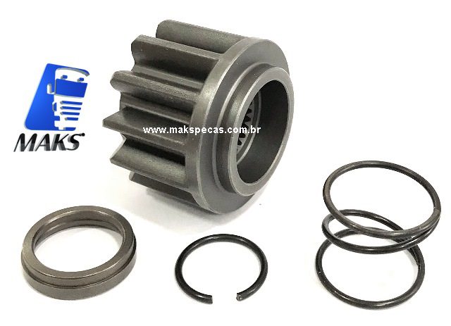 PHM20171 - Kit Pinhão  12 dentes para motor de partida tipo Mitsubishi M009T20171. Aplicação MBB Axor, Atron, Actron, Citaro, outros