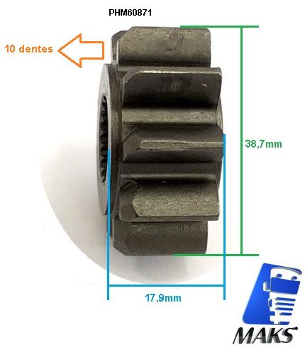 PHM60871 - Kit Pinhão para motor de partida Mitsubishi M008T60871 24V Volvo FM, VM