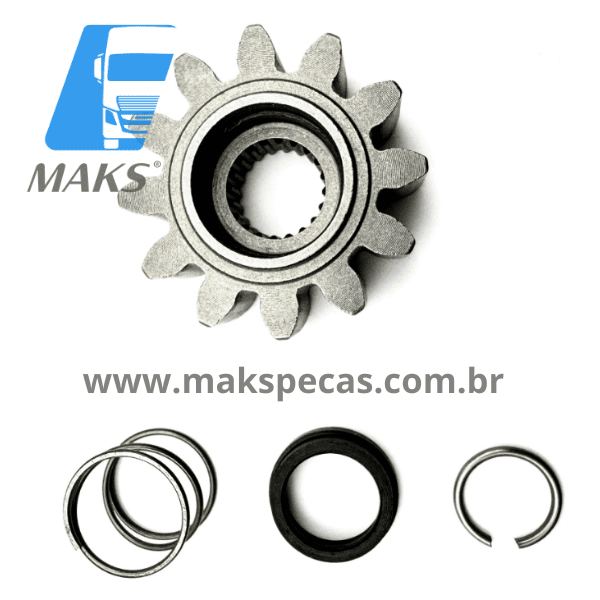 PHM63271 - Kit pinhão para motor de arranque modelo Mitsubishi M008T63271, 24V 12dentes, VW - MAN 24280