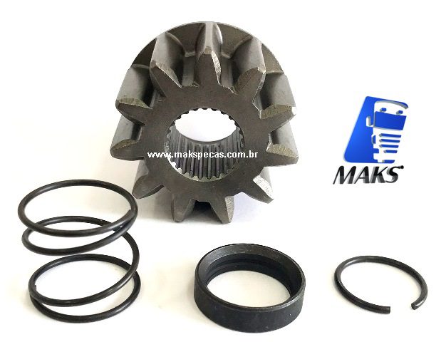 PHM64771 - Kit pinhão para motor de partida Mitsubishi M009T64771. Aplicação Sinotruck, Howo, 11 Dentes, OUTROS.