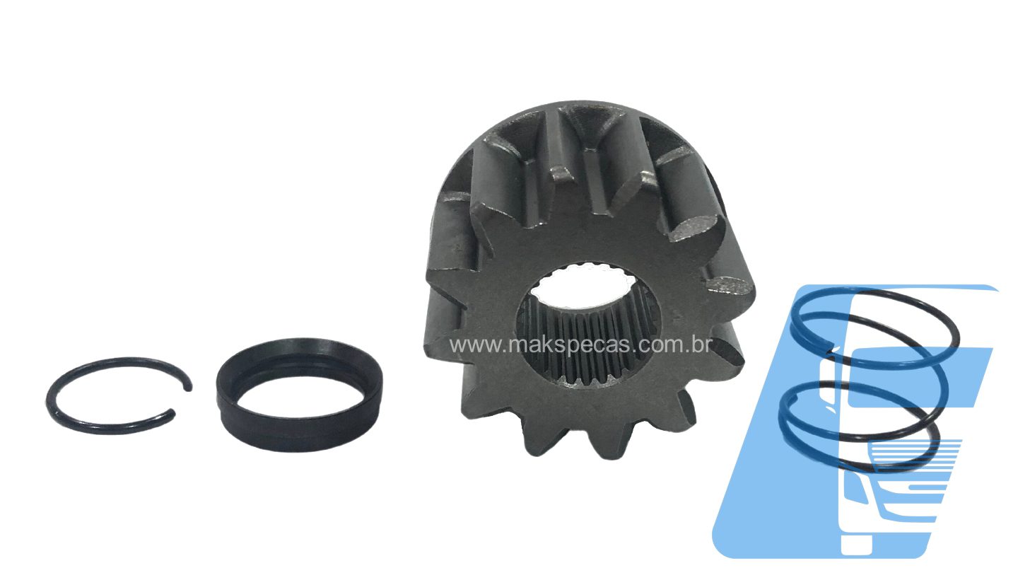 PHM83879 - Kit pinhão para motor de arranque tipo Mitsubishi M009T83879 24V 7.0kW 12 dentes, aplicação Volvo.