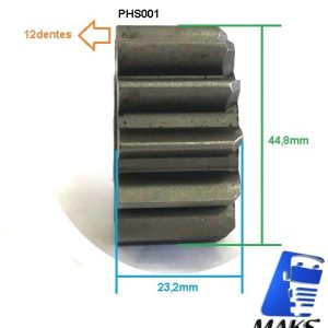 PHS001 - Kit pinhão para motor de partida tipo Bosch 0001241001, 0001261002. Aplicação Scania Highline Série 3/4/5 Highline, outros