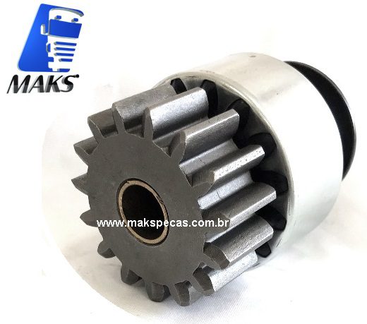 PINH7171 - Pinhão partida modelo Nikko 230007171 24V 7.5Kw, 15 dentes. Mitsubishi S12R S16R 15T