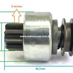 PINH1721 - Pinhão Impulsor ( Bendix ), para motor de partida Delco Remy 28MT 24V, MBB 1721, outros