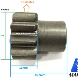 PINH806 - Kit pinhão para motor de partida modelo Delco Remy 29MT 10 dentes 32mm, varias aplicações.