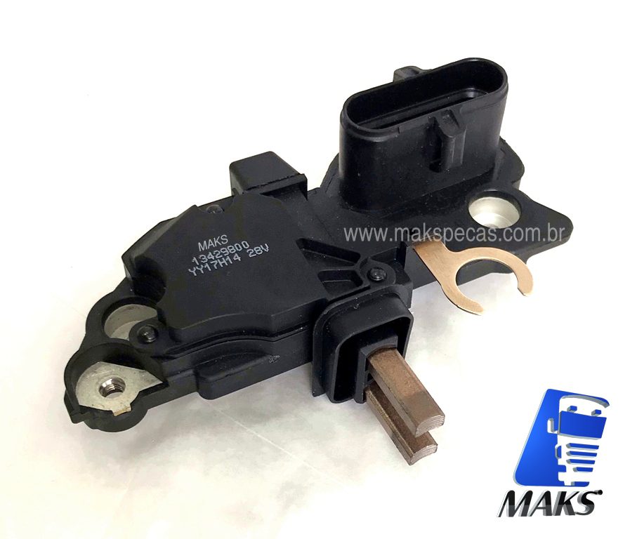 REG102 - Regulador de tensão (voltagem) para alternador modelo Bosch 0124655102 24V 150A, Volvo FH