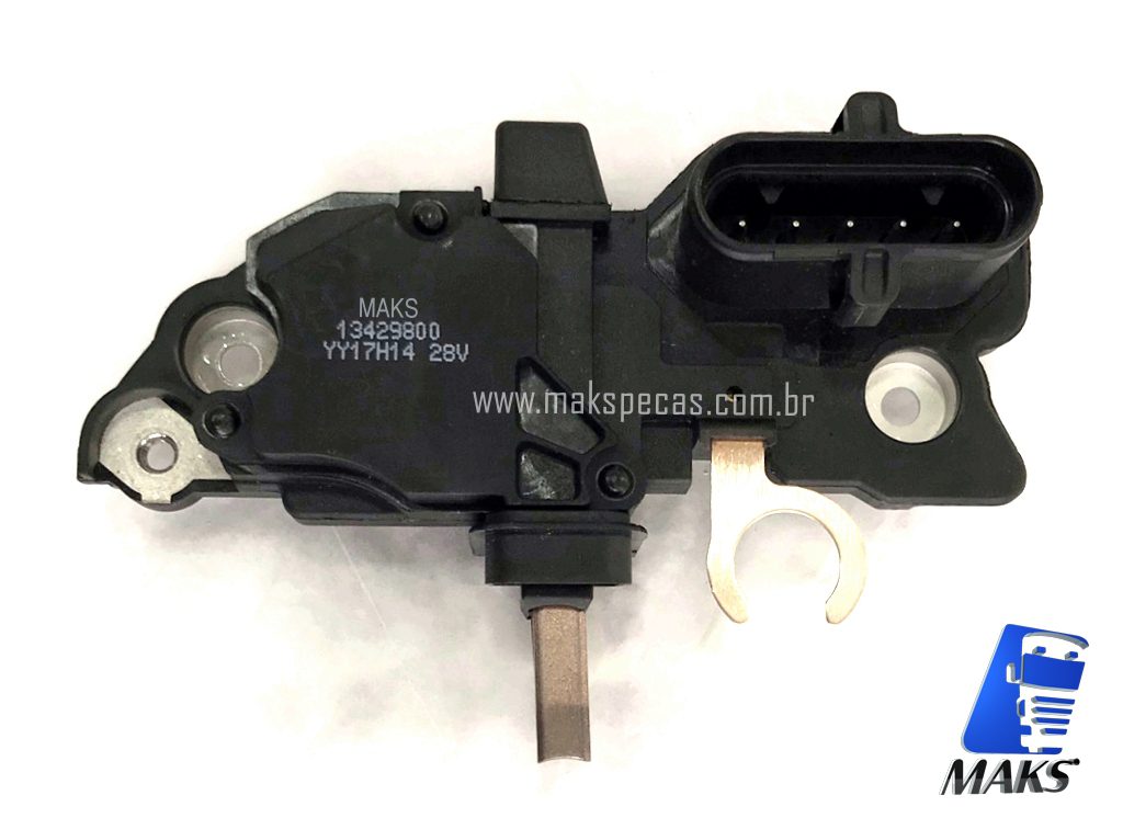 REG102 - Regulador de tensão (voltagem) para alternador modelo Bosch 0124655102 24V 150A, Volvo FH