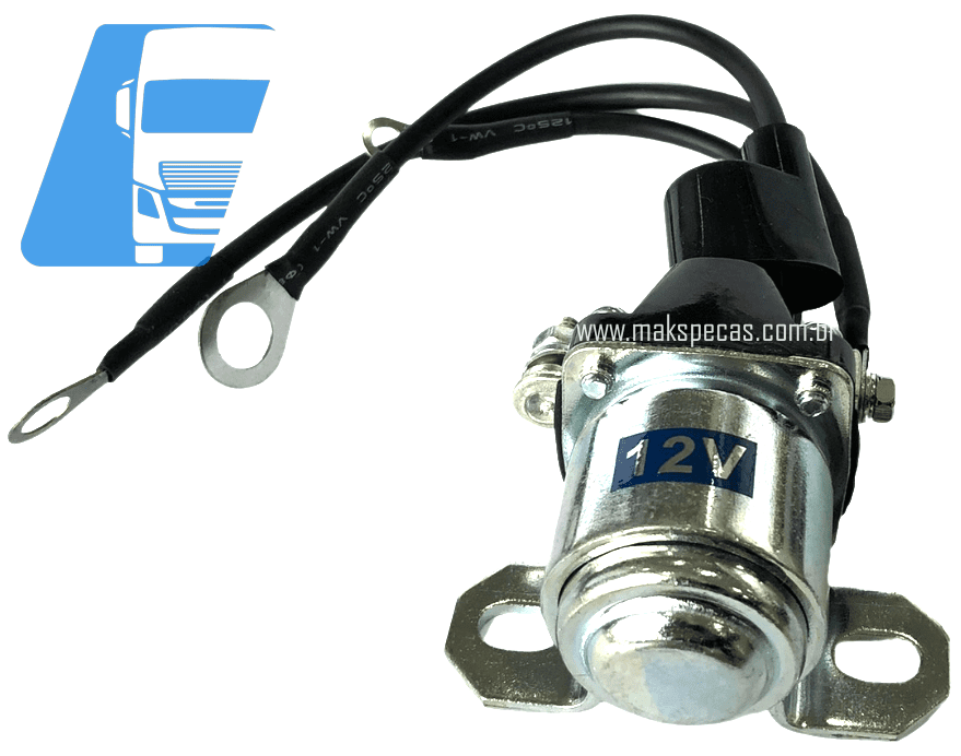 RA55779 - Relé auxiliar de partida para motor de arranque tipo Mitsubishi M008T55779 / M8T55779/M008T55578/  12V 3,6Kw, 11 dentes. Aplicação VOLVO Maritimo (isolado)