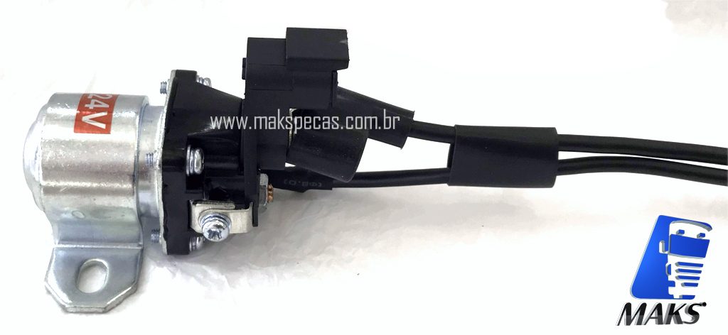 RA66771 - Rele auxiliar para motor de Partida tipo Mitsubishi M009T66771 24V 5.5KW 12 dentes. Aplicação Volvo FH16, motor D13K, M009T66771,  P23261935, P23261936, 21542660, 22602935, 85013931, 85020789