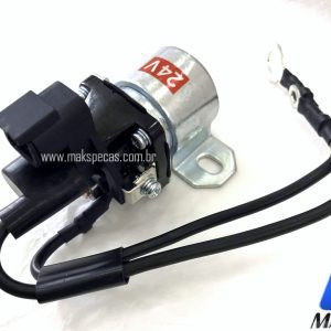 RA66771 - Rele auxiliar para motor de Partida tipo Mitsubishi M009T66771 24V 5.5KW 12 dentes. Aplicação Volvo FH16, motor D13K, M009T66771,  P23261935, P23261936, 21542660, 22602935, 85013931, 85020789