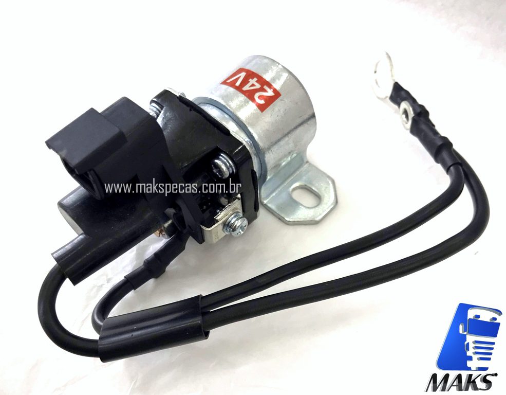 RA66771 - Rele auxiliar para motor de Partida tipo Mitsubishi M009T66771 24V 5.5KW 12 dentes. Aplicação Volvo FH16, motor D13K, M009T66771,  P23261935, P23261936, 21542660, 22602935, 85013931, 85020789