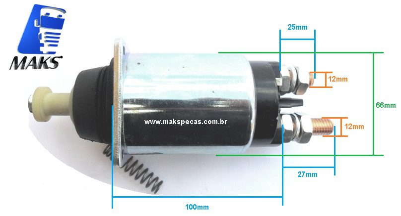 AJE006 - Automático/ Rele de partida (automático/ solenoide) para motor de arranque Bosch JE, 2339403006 (0001371006/ 9000453068) 24V, Aplicação SCANIA.
