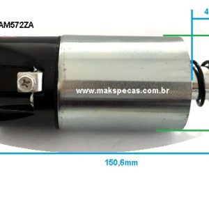 AM572ZA - Automático (Relé de partida) para motor de partida Mitsubishi M009T62572ZA 24V - VW - MAN