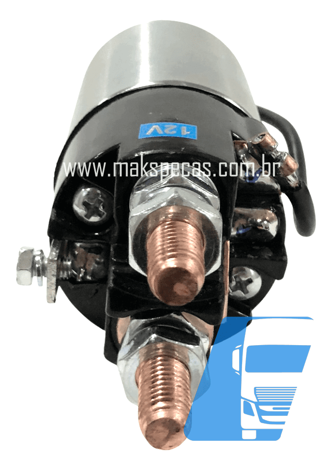 AM55779 - Automático (Relé de partida) para motor de arranque tipo Mitsubishi M008T55779 / M8T55779/M008T55578/  12V 3,6Kw, 11 dentes. Aplicação VOLVO Maritimo (isolado)