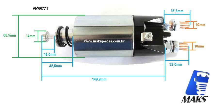AM66771- Automático ( Relé de partida ) para partida Mitsubishi M009T66771 24V  Volvo FH16